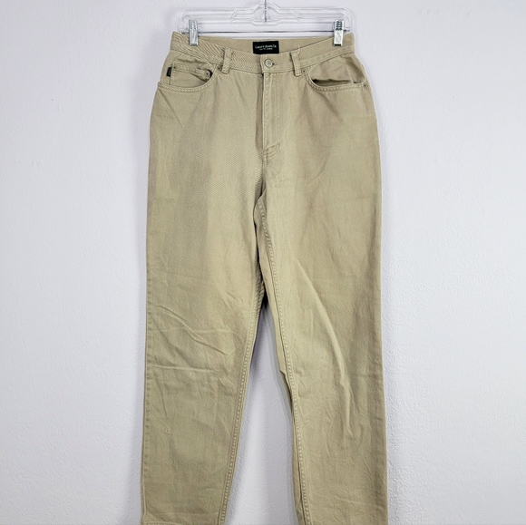 Vintage Lauren Jeans Co Tan Khaki High Rise Straight-leg Jeans Women's Size 8 - Picture 9 of 16